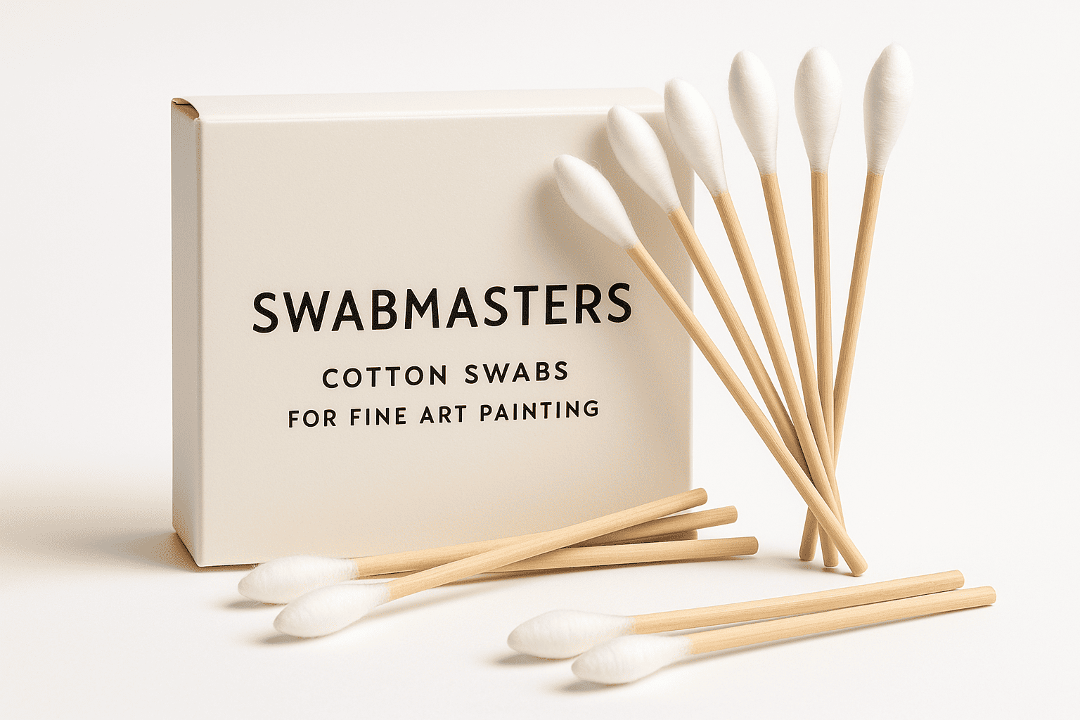 Professional-grade SWABMASTERS cotton swabs designed specifically for fine art applications