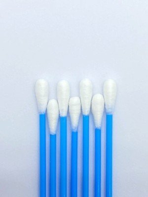 Plastic stick cotton swabs