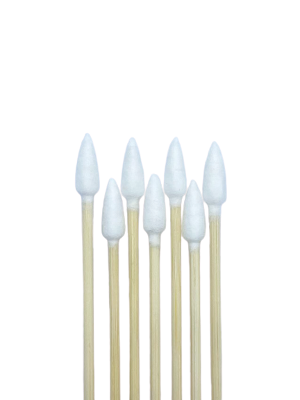 Pointed tip bamboo cotton buds