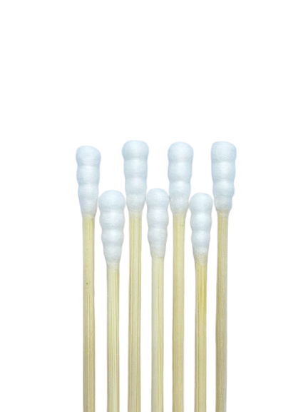 Spiral tip bamboo cotton buds