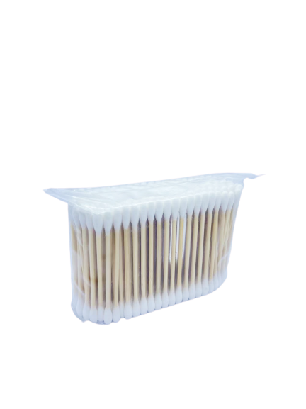 Plastic bag packaging for bamboo cotton buds